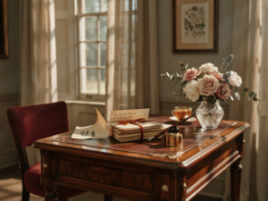 Photo of desk with letters on